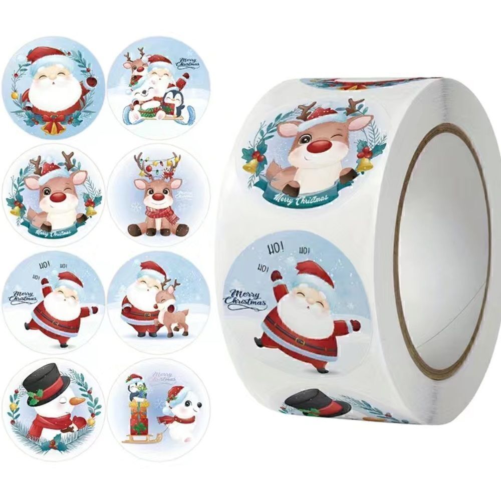 500 Stickers/roll Christmas Theme Gift Label Stickers